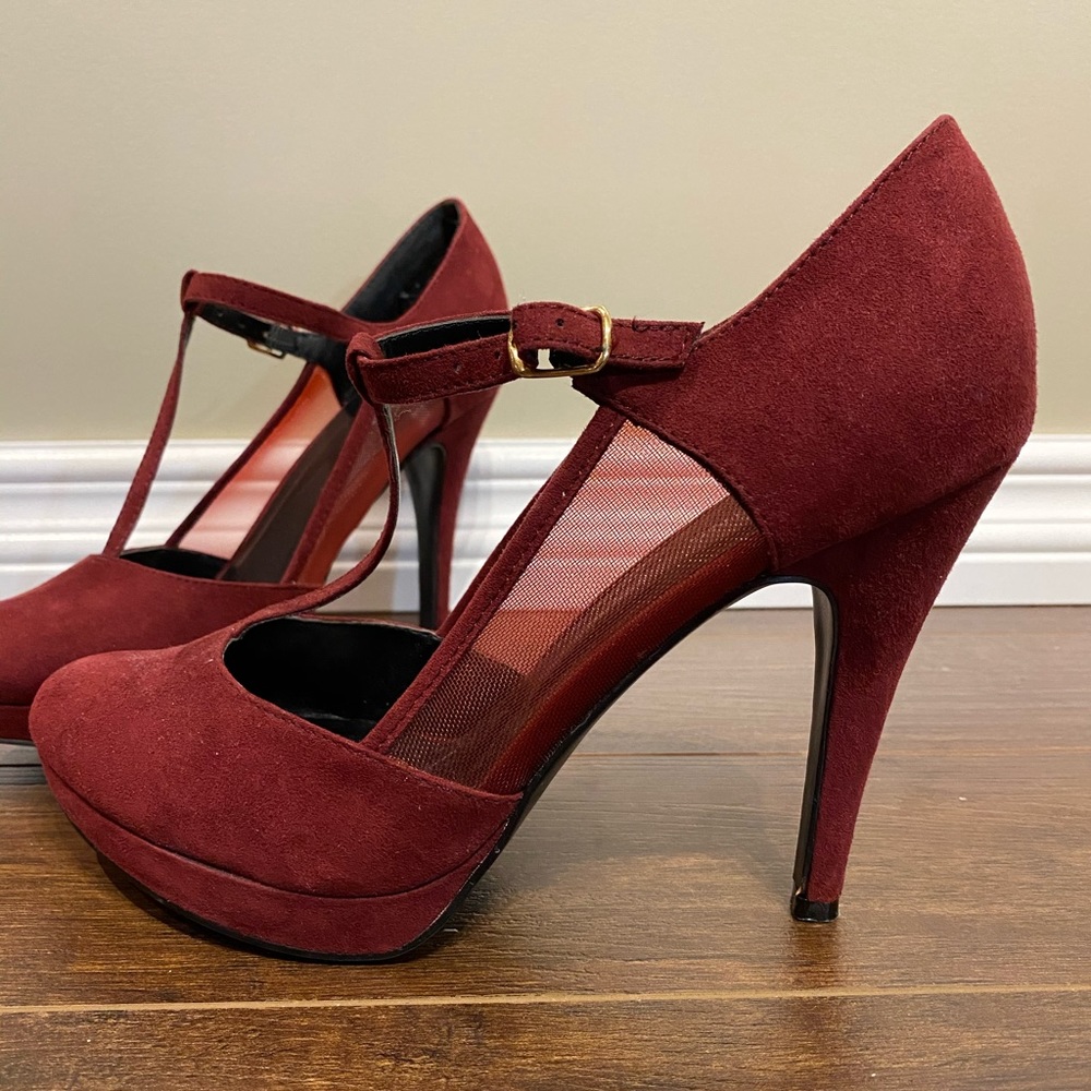 CALL IT SPRING mesh panel heels